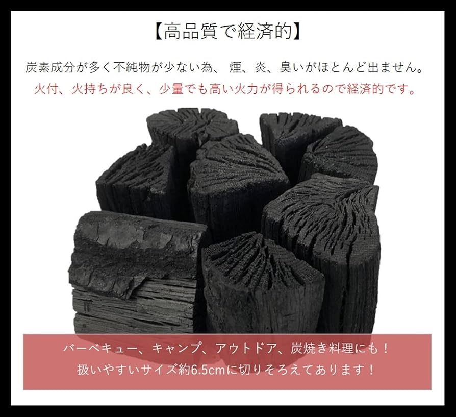 kei【 伊予の切炭 】長さ約7.5cm 約6kg 菊炭×二箱 kei【 伊予の切炭 】長さ約7.5cm 約6kg 菊炭×二